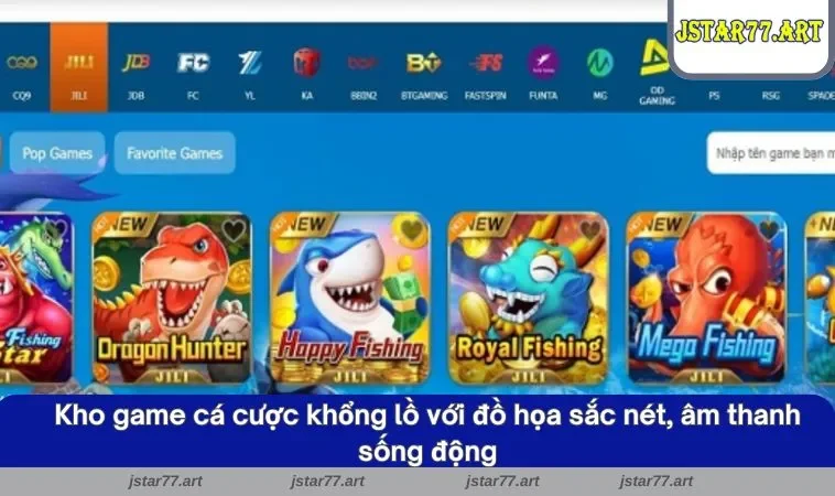 Kho game cá cược khổng lồ với đồ họa sắc nét, âm thanh sống động