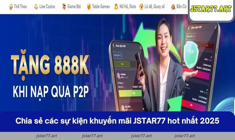 Chia sẻ các sự kiện khuyến mãi JSTAR77 hot nhất 2025
